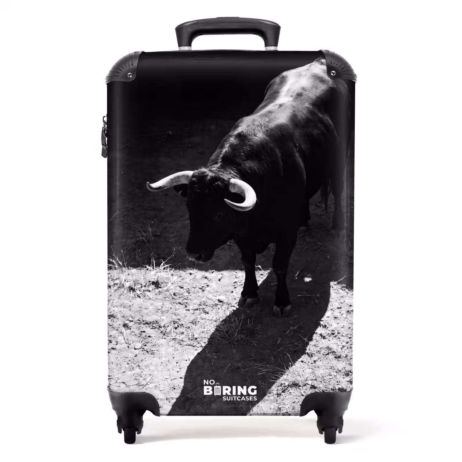 Koffer - Stier – Schatten – Tiere – Kontrast – Schwarz-Weiß — 1