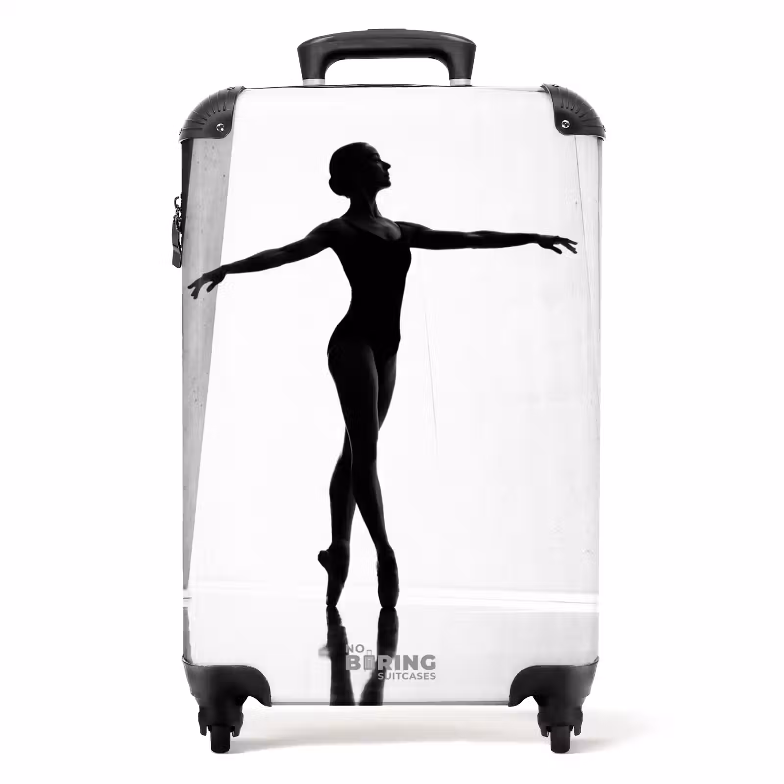 Koffer - Tänzerin – Silhouette – Kunst – Modern – Schwarz-Weiß — 1