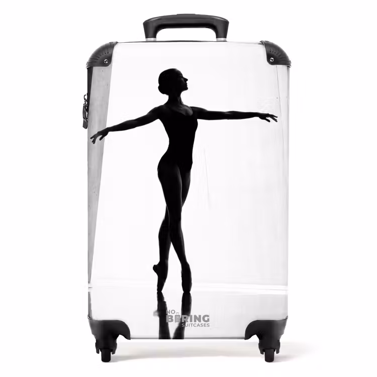 Koffer - Tänzerin – Silhouette – Kunst – Modern – Schwarz-Weiß — 1