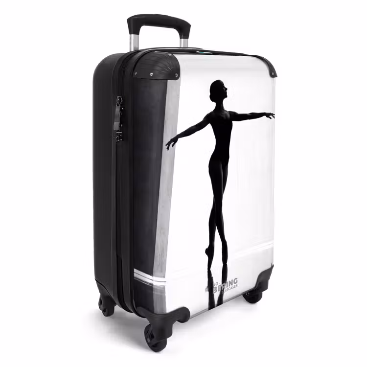 Koffer - Tänzerin – Silhouette – Kunst – Modern – Schwarz-Weiß — 2