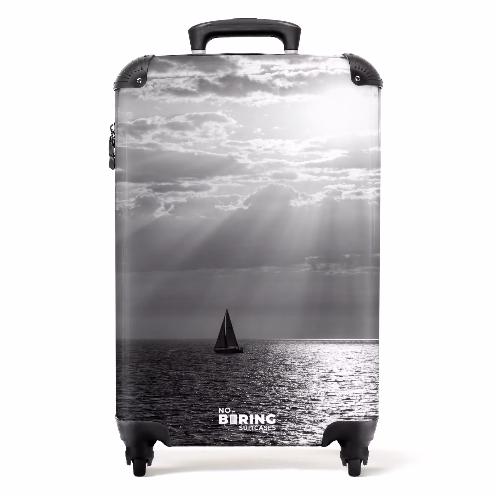 Koffer - Wasser – Boot – Luft – Natur – Schwarz-Weiß — 1