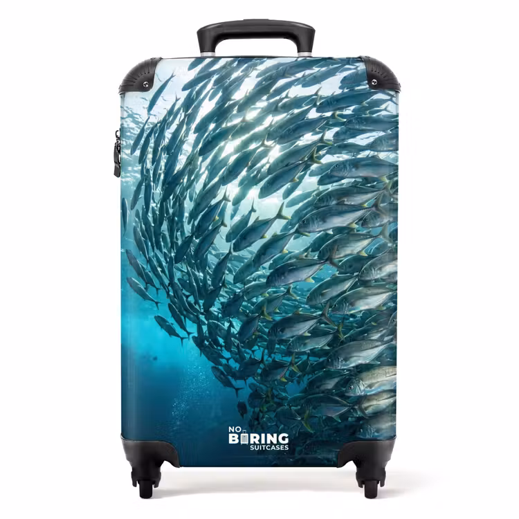 Koffer - Fisch – Fischschwarm – Ozean – Natur – Blau — 1