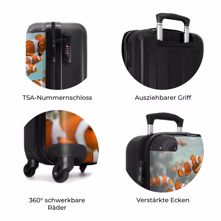 Koffer - Fisch – Schwarm – Unterwasser – Tiere – Orange — 8