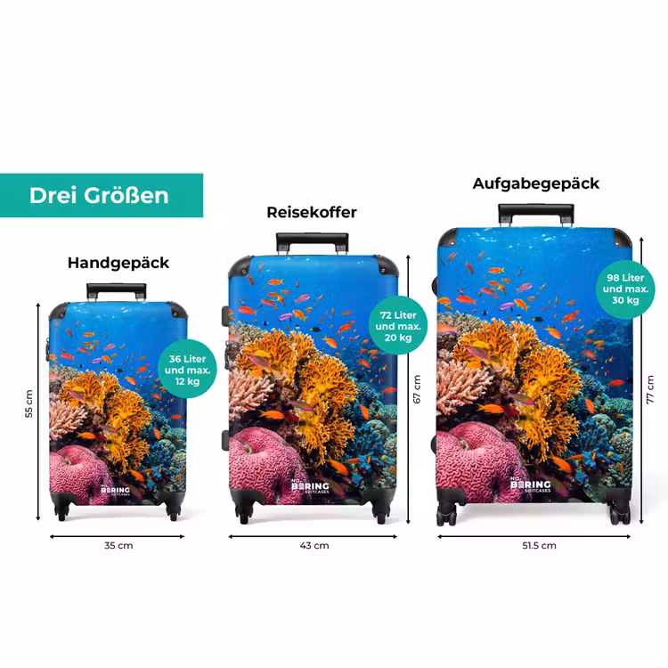 Koffer - Koralle – Fische – Ozean – Natur – Farbenfroh — 3