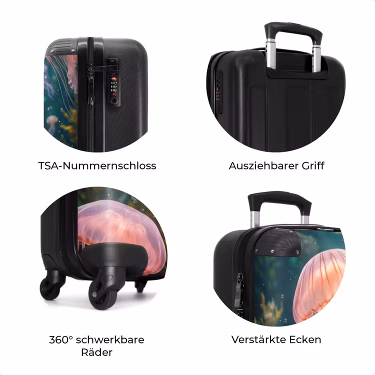 Koffer - Qualle – Rosa – Unterwasser – Meeresleben – Tiere — 8