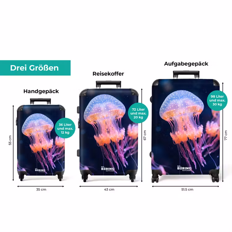Koffer - Tier – Unterwasser – Natur – Rosa – Geheimnisvoll — 3