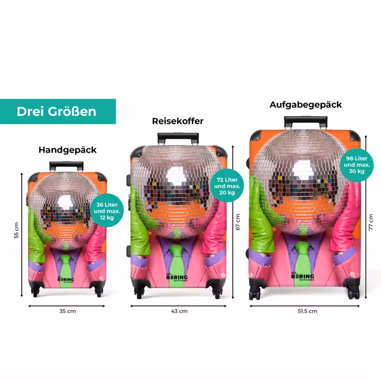 Koffer - Kunst – Discokugel – Bunt – Modern – Studio — 3