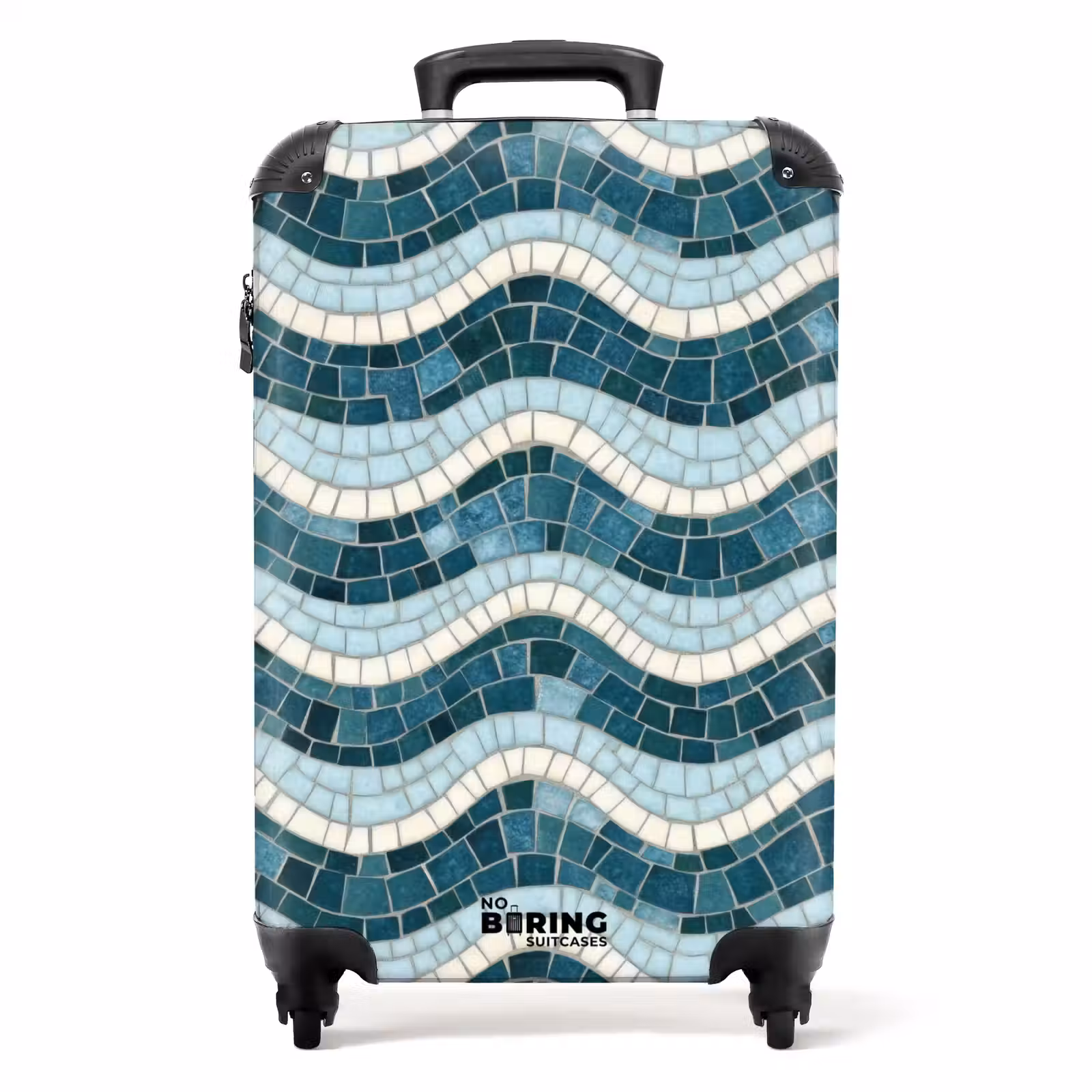 Koffer - Blau – Weiß – Mosaik – Gewellt — 1