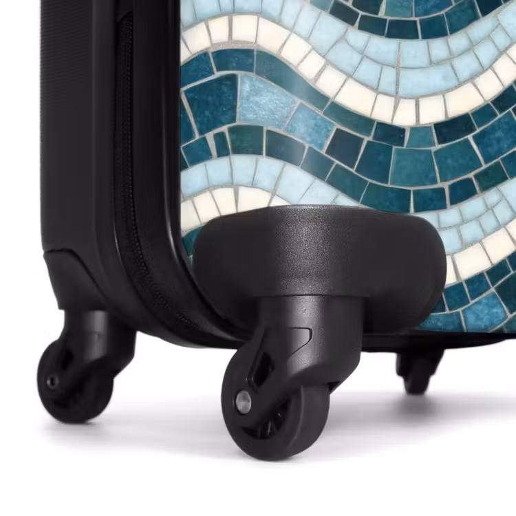Koffer - Blau – Weiß – Mosaik – Gewellt — 7