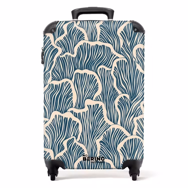 Koffer - Organisch – Blau – Creme – Muscheln — 1