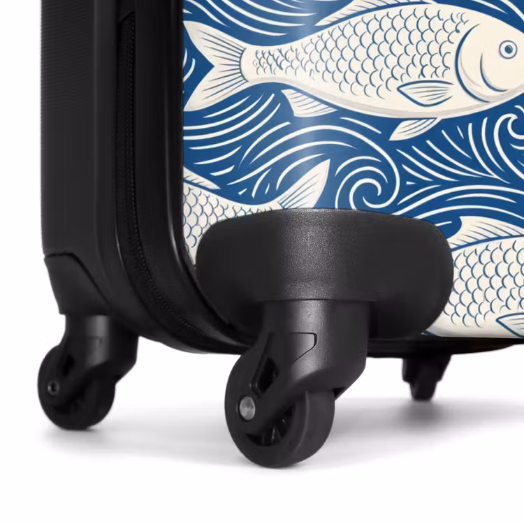 Koffer - Fisch – Wasser – Muster – Grafik – Blau — 7