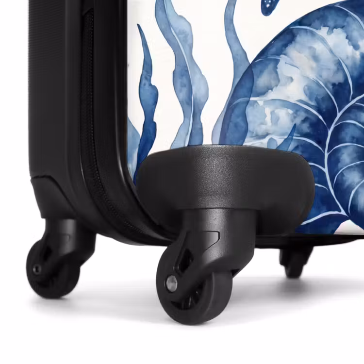 Koffer - Muschel – Spirale – Meeresleben – Aquarell – Blau — 7