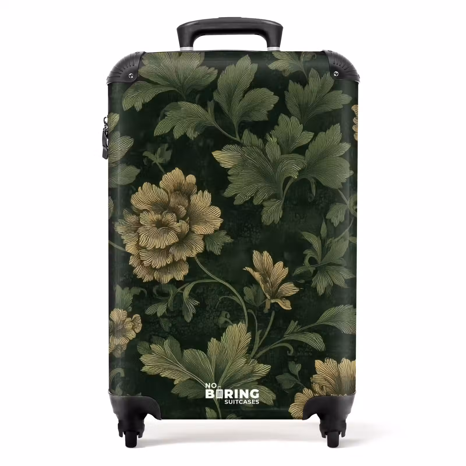 Koffer - Dunkel – Grün – Gold – Botanisch — 1