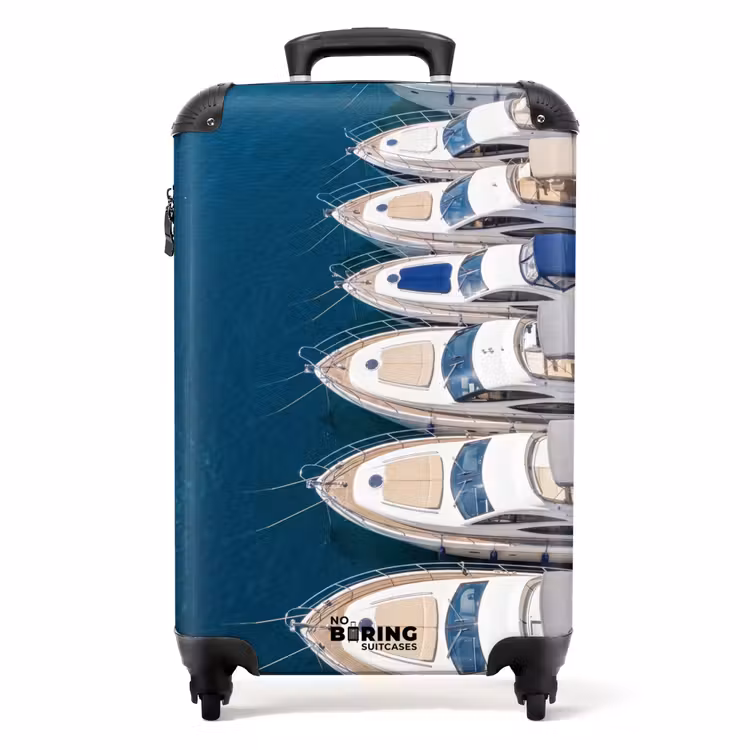 Koffer - Boot – Yachthafen – Wasser – Sommer – Blau — 1