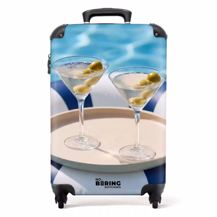 Koffer - Cocktail – Schwimmbad – Sommer – Blau — 1
