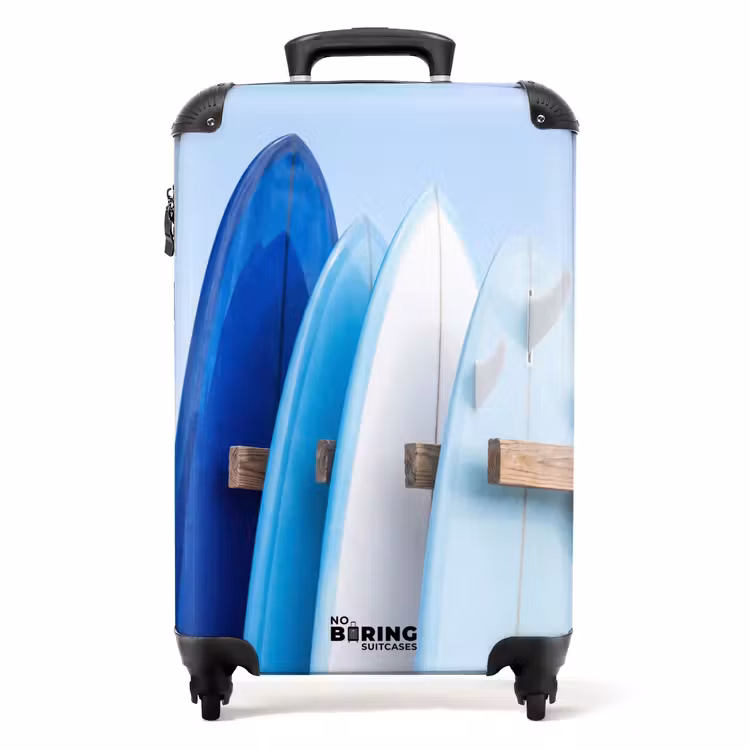 Koffer - Surfbrett – Strand – Sommer – Blau – Wasser — 1