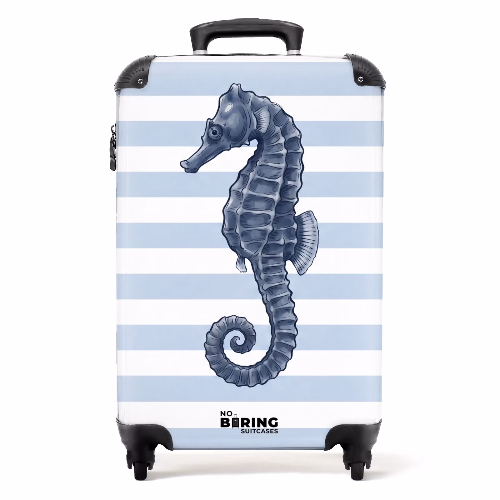 Koffer - Fisch – Ozean – Illustration – Blau – Streifen — 1