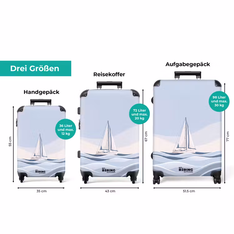 Koffer - Boot – Segel – Meer – Modern – Beige — 3
