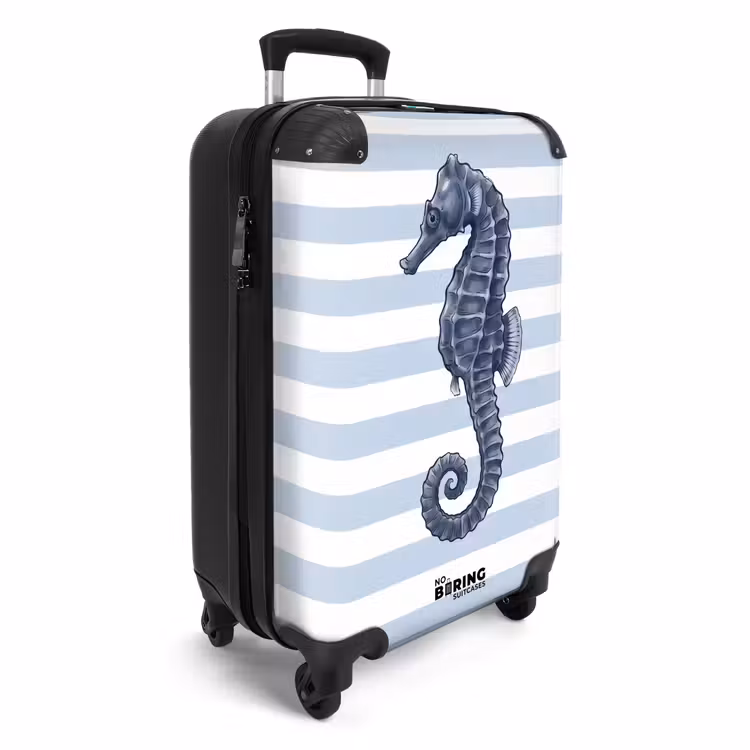 Koffer - Fisch – Ozean – Illustration – Blau – Streifen — 2