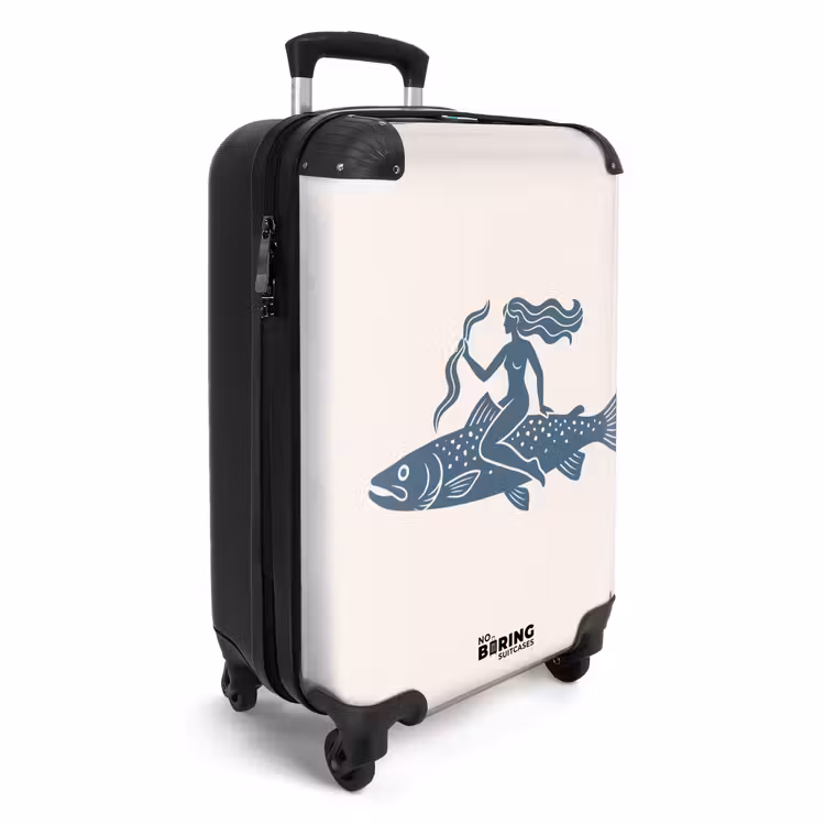 Koffer - Frau – Fisch – Fantasie – Abstrakt – Blau — 2