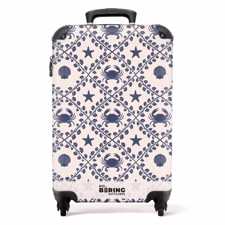 Koffer - Meer – Krabbe – Seestern – Muster – Blau — 1