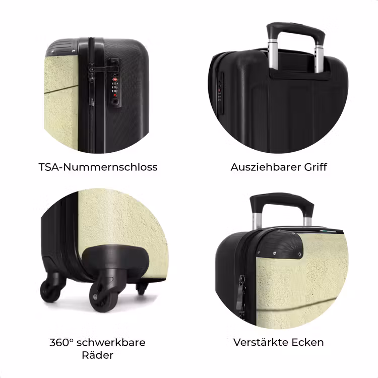 Koffer - Badeanzug – Schatten – Mauer – Sommer – Minimalistisch — 8