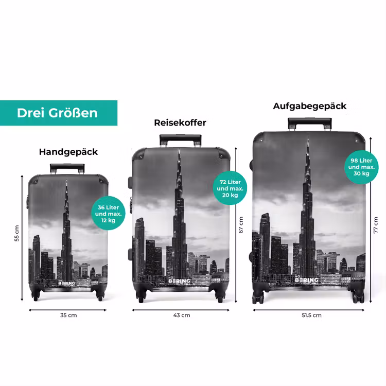 Koffer - Stadt – Skyline – Architektur – Abend – Schwarz-Weiß — 3