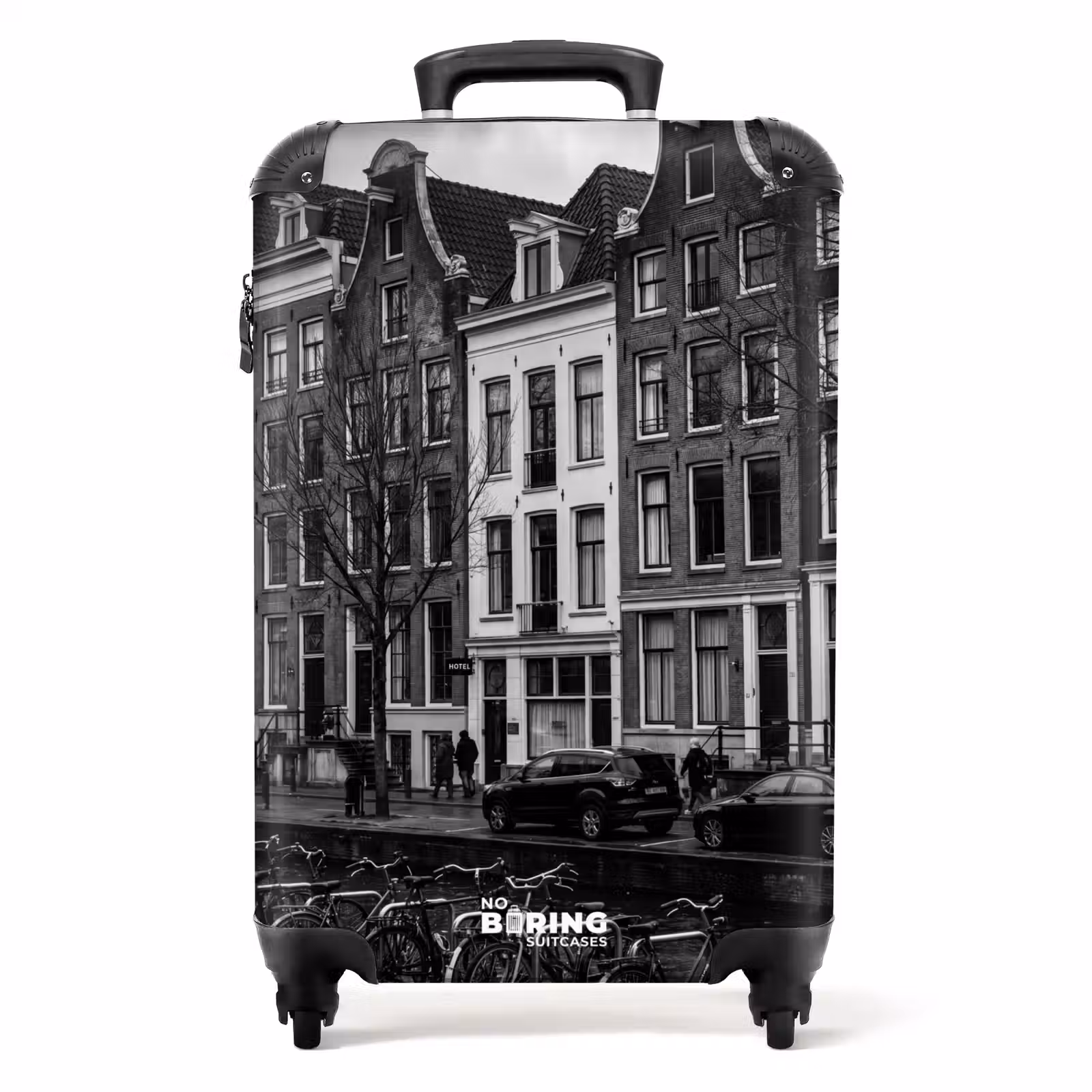 Koffer - Haus – Kanal – Amsterdam – Architektur – Schwarz-Weiß — 1