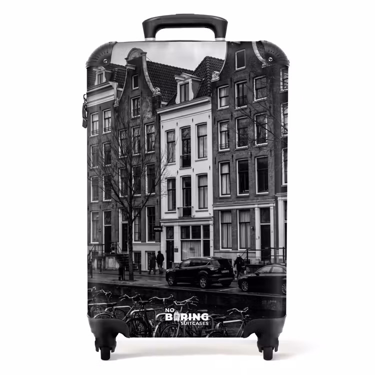 Koffer - Haus – Kanal – Amsterdam – Architektur – Schwarz-Weiß — 1
