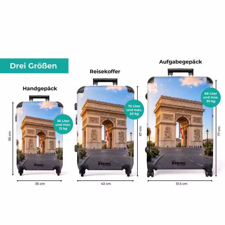 Koffer - Denkmal – Paris – Sonnenuntergang – Architektur – Gold — 3