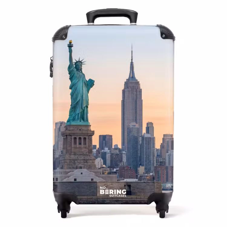 Koffer - Freiheitsstatue – New York – Sonnenaufgang – Stadt – Architektur — 1