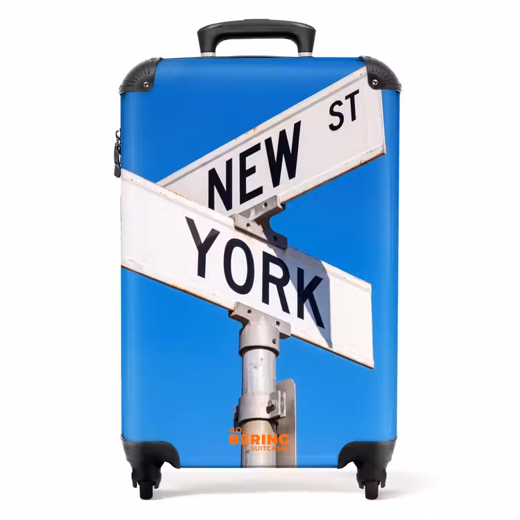 Koffer - New York – Straßenschild – Stadt – Urban – Blau — 1