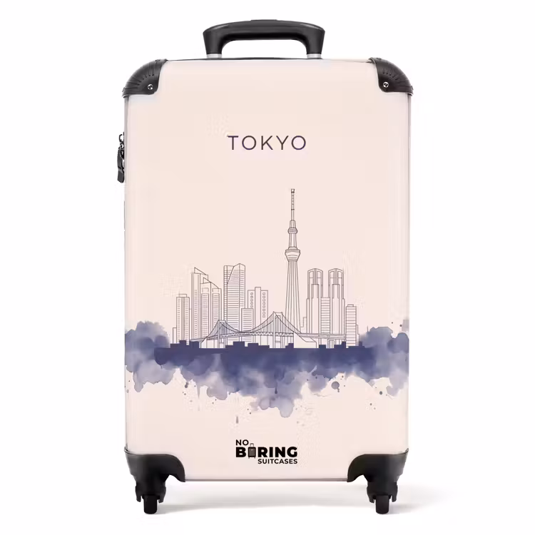 Koffer - Tokio – Skyline – Stadt – Abstrakt – Blau — 1