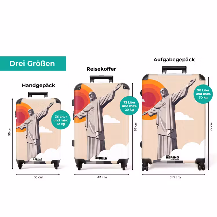 Koffer - Denkmal – Stadt – Sonnenuntergang – Minimalistisch – Orange — 3