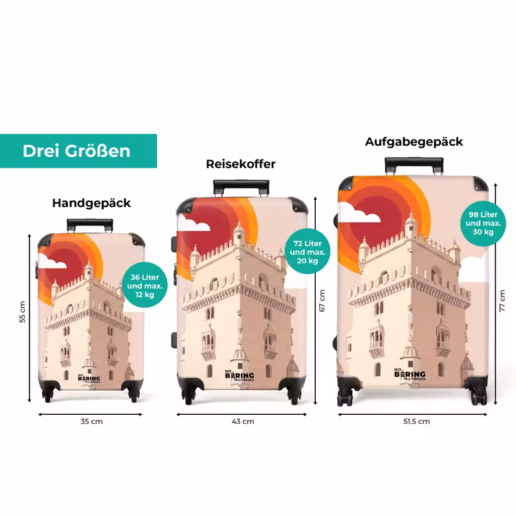 Koffer - Turm – Fluss – Architektur – Modern – Orange — 3