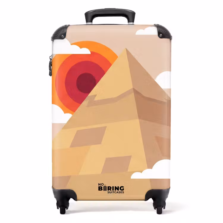 Koffer - Pyramide – Sonne – Wüste – Modern – Orange — 1