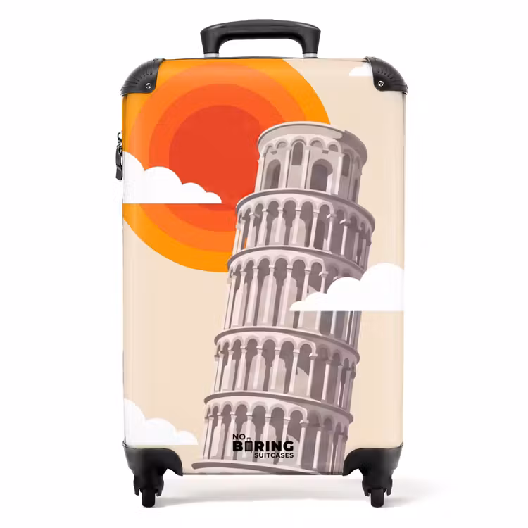 Koffer - Turm – Pisa – Architektur – Minimalistisch – Beige — 1