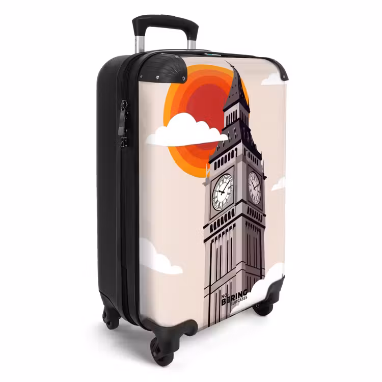 Koffer - Turm – Uhr – London – Architektur – Retro — 2