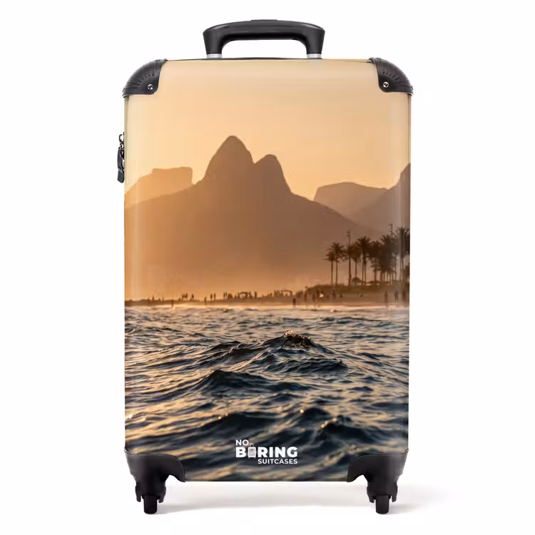 Koffer - Meer – Wellen – Sonnenuntergang – Küste – Gold — 1