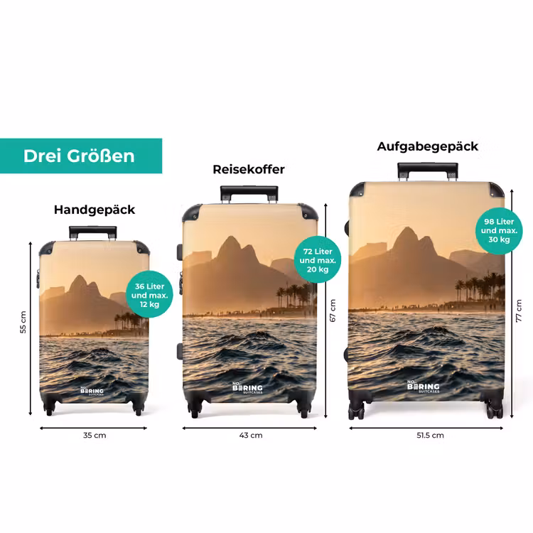 Koffer - Meer – Wellen – Sonnenuntergang – Küste – Gold — 3