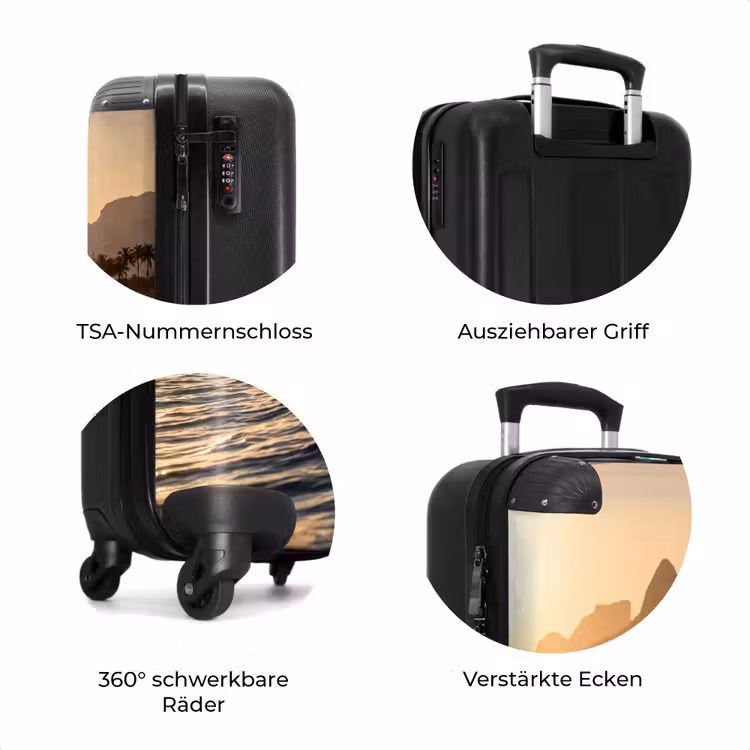 Koffer - Meer – Wellen – Sonnenuntergang – Küste – Gold — 8