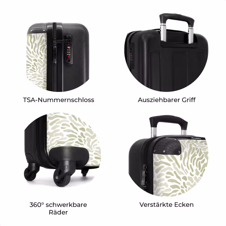 Koffer - Salbeigrün – Abstrakt – Organisch – Koralle – Muster — 8