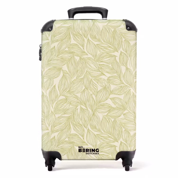 Koffer - Salbeigrün – Botanisch – Blätter – Handgezeichnet – Muster — 1