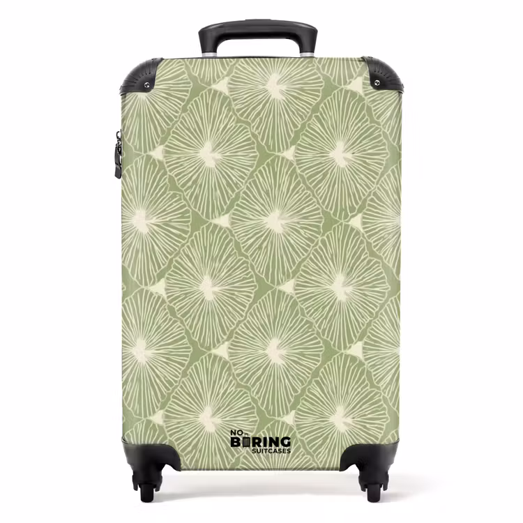 Koffer - Salbeigrün – Botanisch – Karos – Organisch – Muster — 1
