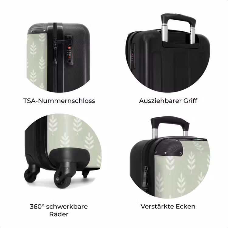 Koffer - Salbeigrün – Botanisch – Zweige – Minimalistisch – Muster — 8
