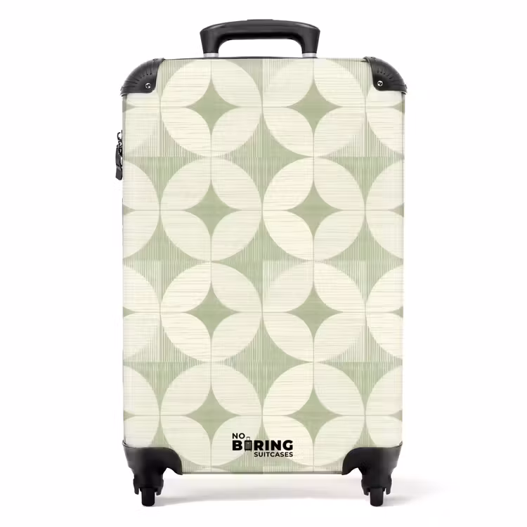 Koffer - Salbeigrün – Geometrisch – Retro — 1