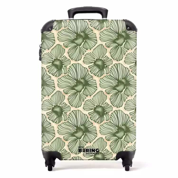 Koffer - Grün – Botanisch – Blumen – Organisch – Muster — 1