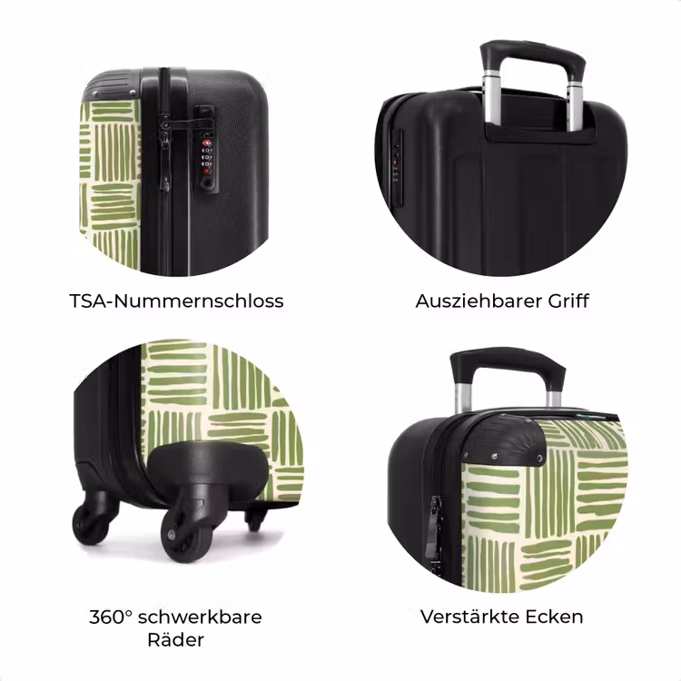 Koffer - Salbeigrün – Blöcke – Handgezeichnet – Muster — 8