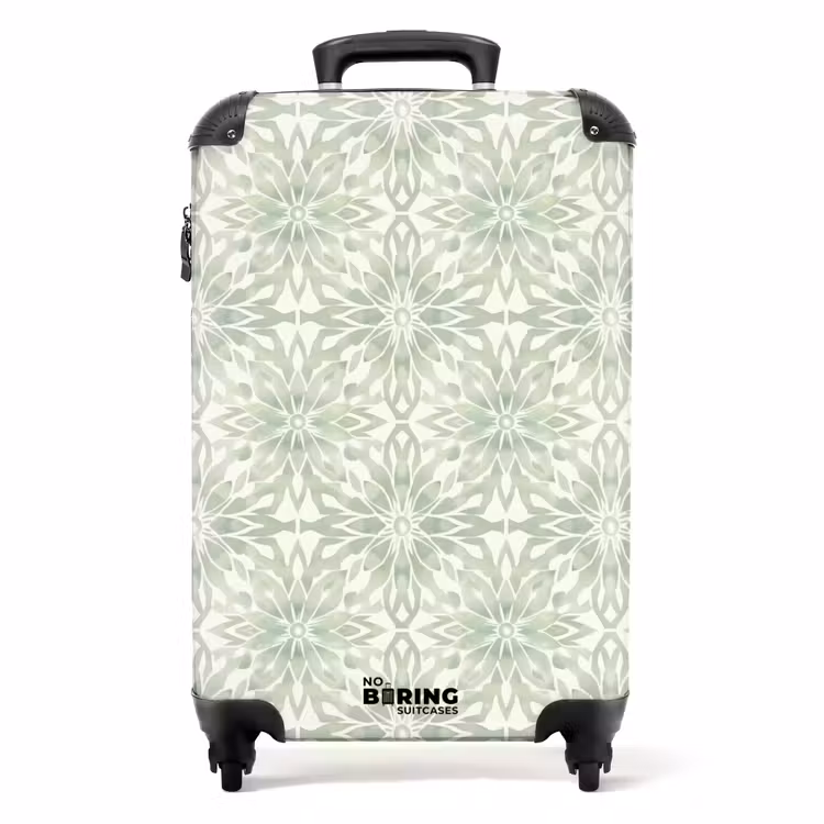 Koffer - Salbeigrün – Symmetrisch – Mandala – Ornament – Muster — 1