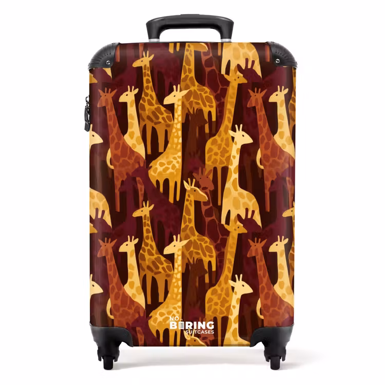 Koffer - Braun – Giraffen – Safari – Muster — 1